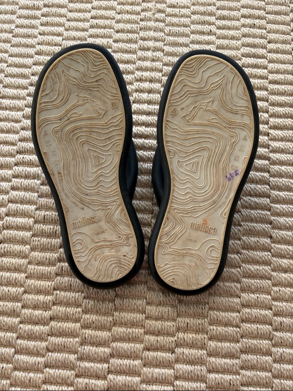 Melissa Black Platform Flip-Flop Sandals - Picture 6 of 6